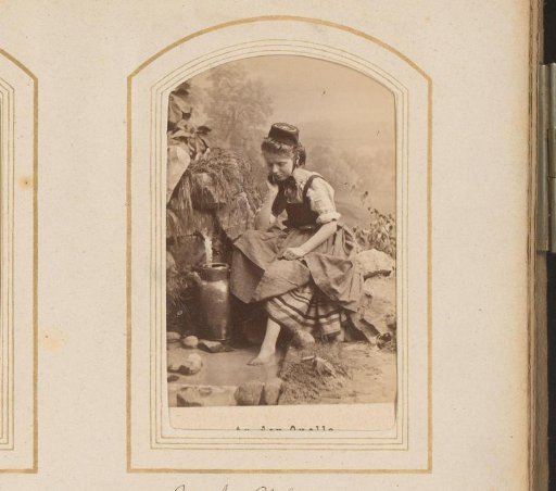 Portrait of a young woman at a water source