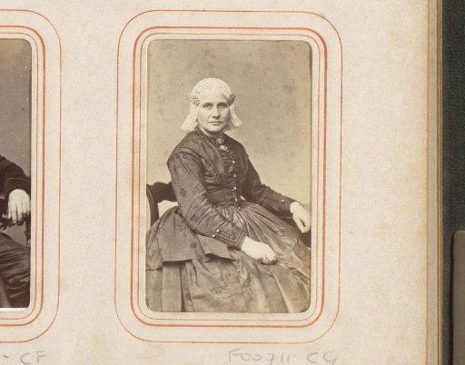 Portrait of a woman with a Frisian cap