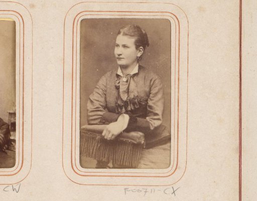 Portrait of a Woman Leaning on a Chair