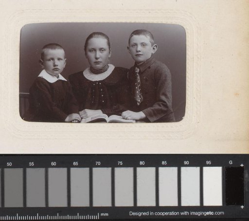 Portrait of a girl and two boys