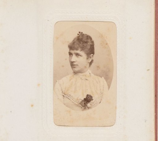 Portrait of a Young Woman with a Flower on Her Dress