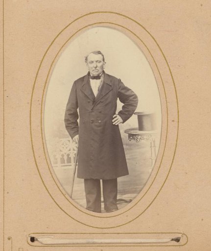 Portrait of a Standing Man with a Walking Stick