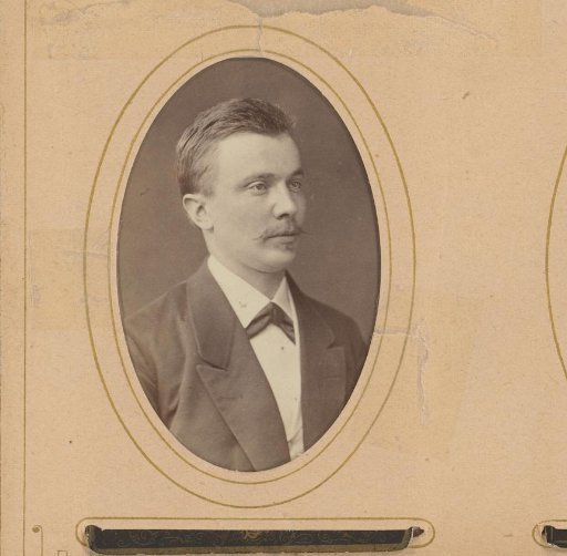 Portrait of a man with a moustache