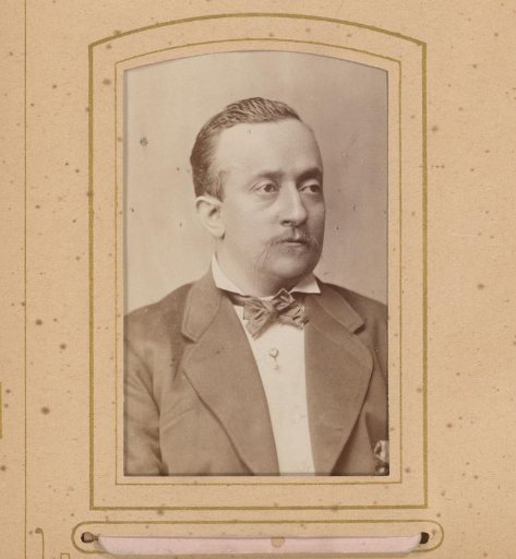 Portrait of a Man with a Mustache and Bow Tie