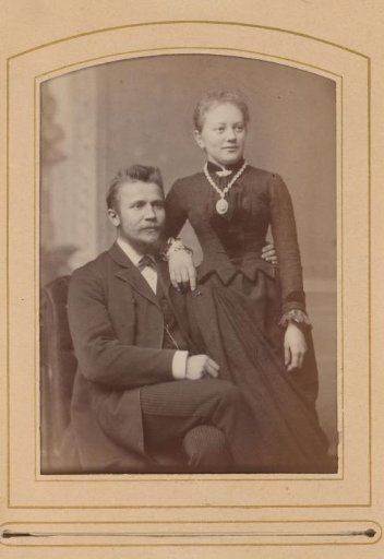Portrait of a Seated Man and a Standing Woman with a Medallion