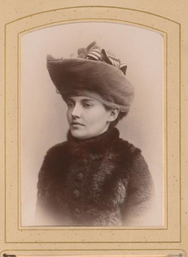 Portrait of a Woman in a Fur Coat with a Hat