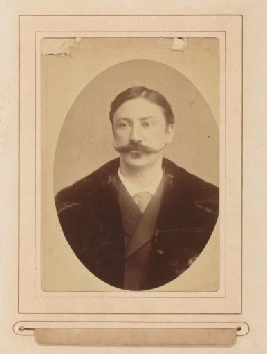 Portrait of a man with a moustache, identified as Edouard Donker