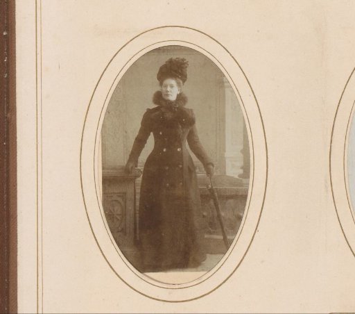 Portrait of a Woman with a Cap and Umbrella