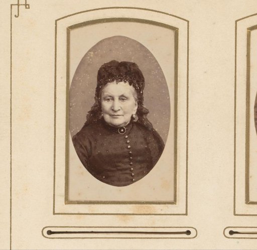 Portrait of a woman with a black cap