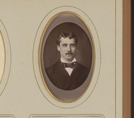 Portrait of a man with a moustache