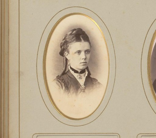 Portrait of a young woman with ringlets