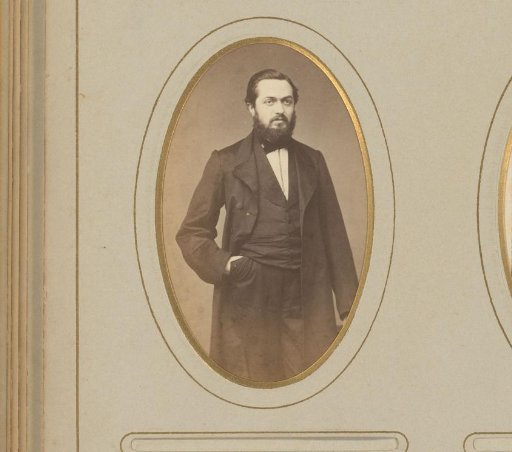 Portrait of a standing man with a beard