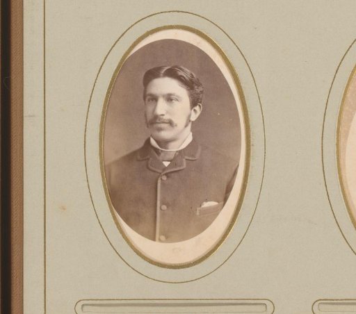 Portrait of a man with a moustache
