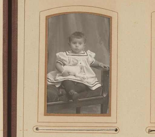 Portrait of a Girl with a Toy Rabbit