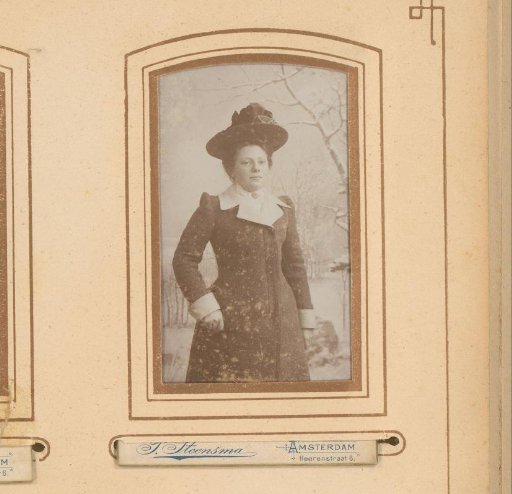 Portrait of a Woman with a Hat in a Winter Landscape