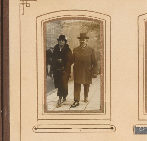Married couple walking in the street