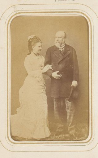 Portrait of Willem III and Princess Emma of Waldeck-Pyrmont