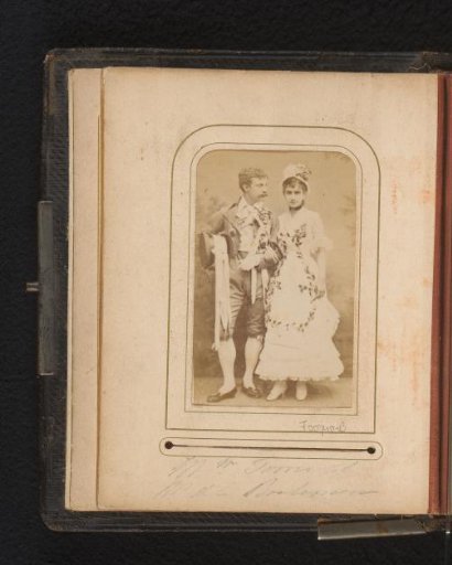 Portrait of a man and woman in costume