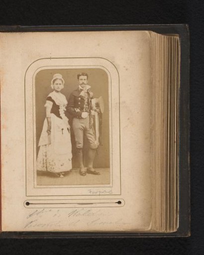 Portrait of a man and woman in costume
