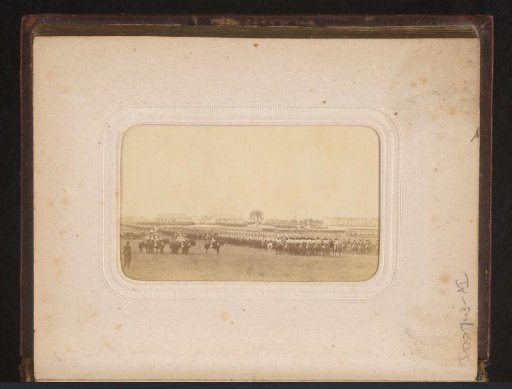 View of the Imperial Guard soldiers on horseback