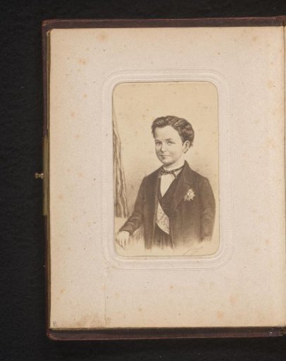 Photographic reproduction of a drawing of a boy