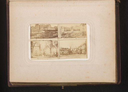 Four views of buildings, presumably in Paris