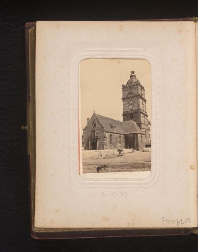 View of a church in Brittany, France