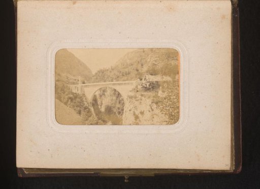 Landscape with a bridge over a river