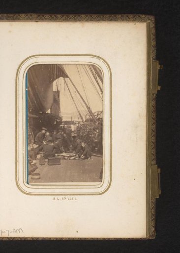 Crew members on the deck of a ship