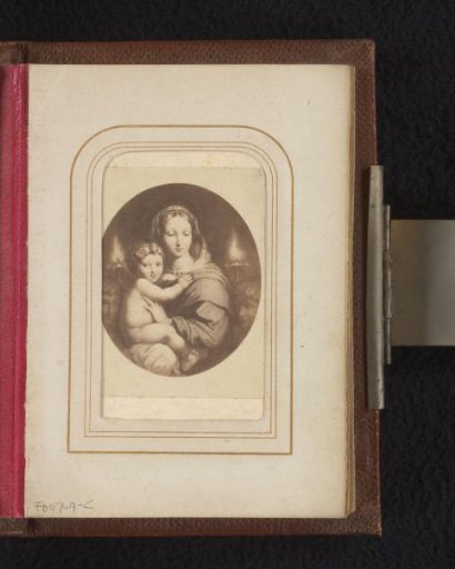Photographic reproduction of a print after the Madonna of the Candelabra by Raphael