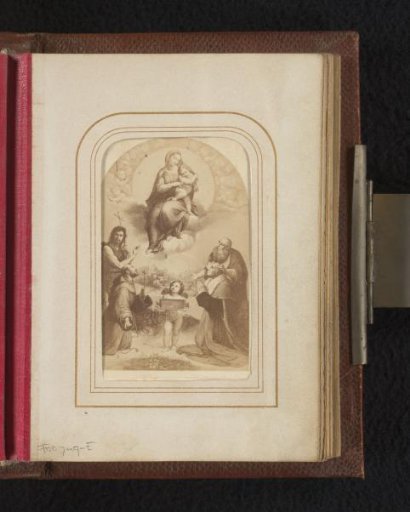 Photographic reproduction of a print after the Madonna of Foligno by Raphael
