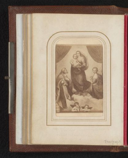 Photographic reproduction of a print after the Sistine Madonna by Raphael