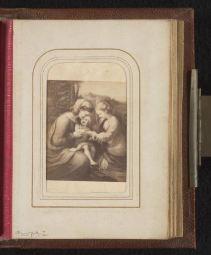 Photographic reproduction of a print after Correggio's Mystic Marriage of Saint Catherine of Alexandria
