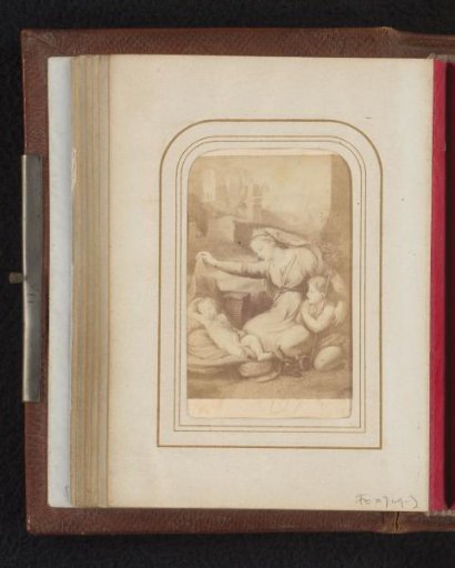 Photographic reproduction of a print after the Madonna of the Veil by Raphael