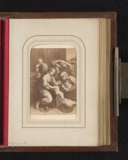 Photographic reproduction of a print after the Holy Family by Raphael
