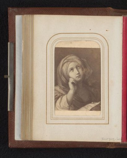 Photographic reproduction of a print after the Persian Sibyl by Guido Reni