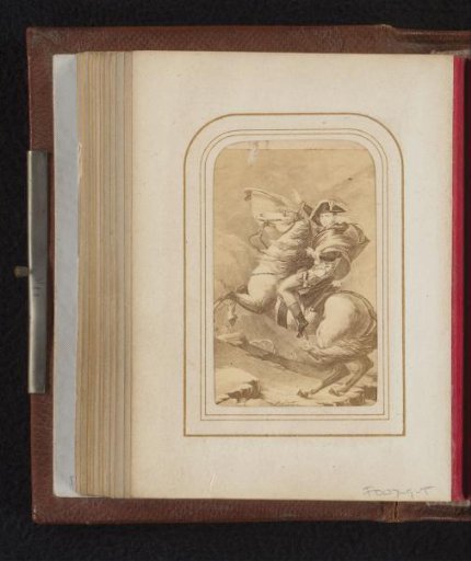 Photographic reproduction of a print after Napoleon Crossing the Alps by Jacques-Louis David