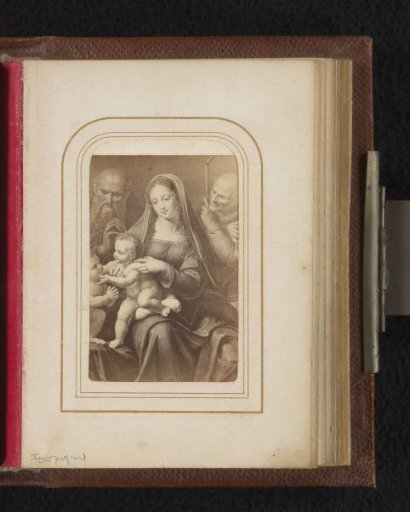 Photographic reproduction of a print depicting Mary, Christ and John the Baptist, after Leonardo da Vinci by François Forster