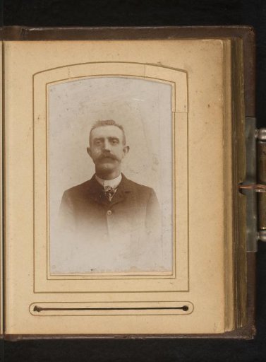 Portrait of a man with a moustache