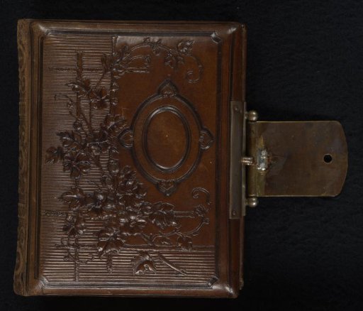 Photo album with portraits and music box