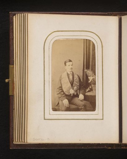 Portrait of a seated young man