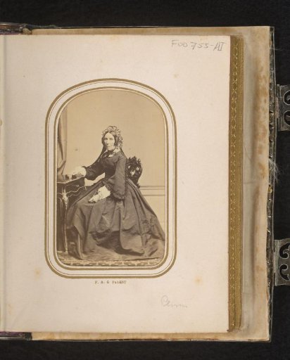 Portrait of a woman, identified as Mrs Bussière