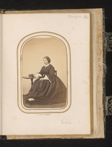 Portrait of a woman, identified as Mrs Saugnier, born Emilie Duparc