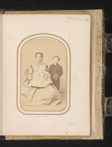 Portrait of a woman with two children