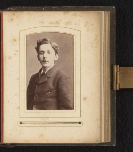 Portrait of a young man with a moustache