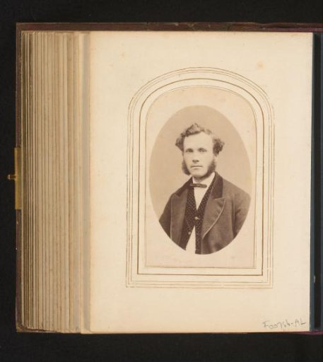 Portrait of a young man with sideburns