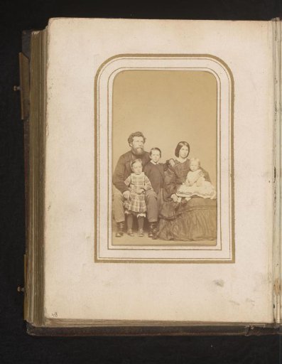 Family portrait of a man, a woman and three children