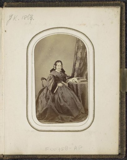 Portrait of a seated woman, inscribed JK