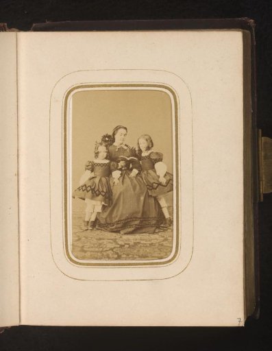 Portrait of a Seated Mother with Two Girls