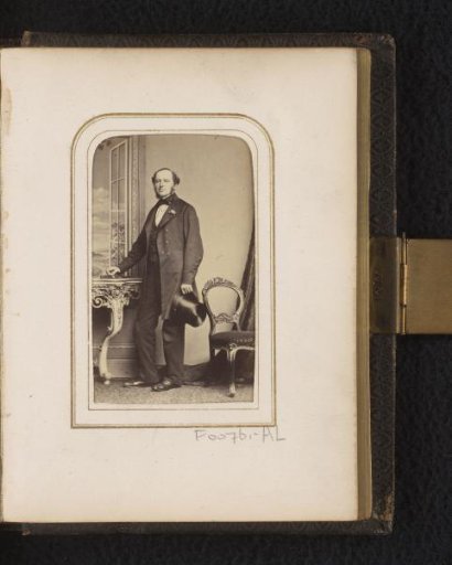 Portrait of a man with sideburns and a tall hat